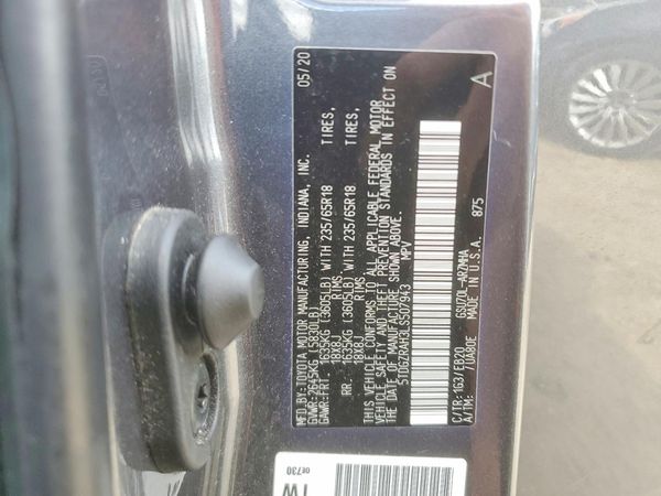 2020 TOYOTA HIGHLANDER XLE