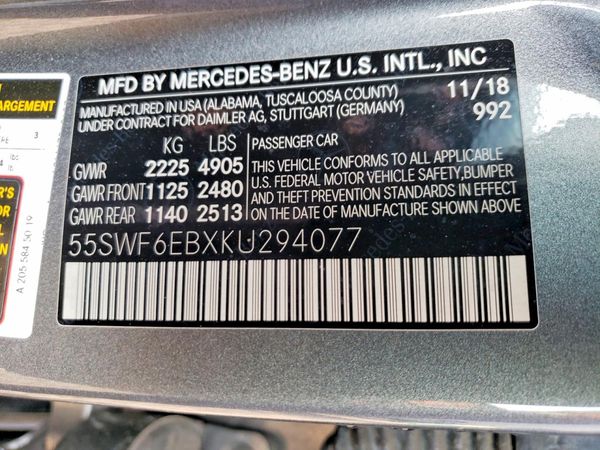 2019 MERCEDES-BENZ C AMG C43