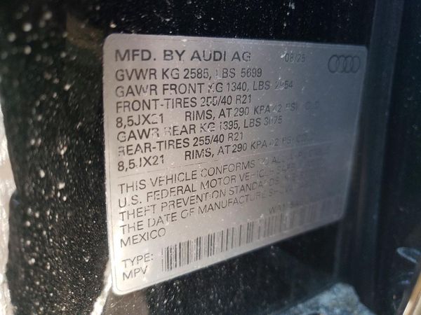 2025 AUDI SQ5 quattro Prestige — VINS