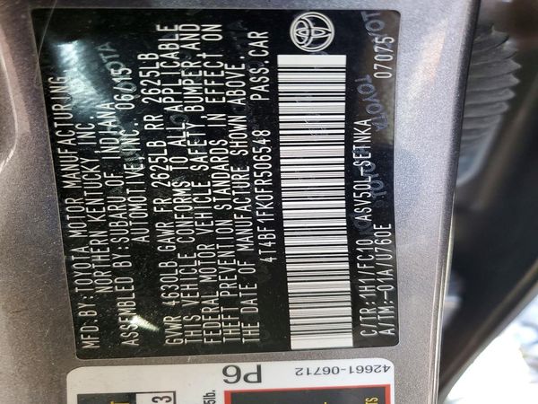 2015 TOYOTA CAMRY