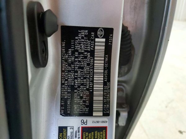 2012 TOYOTA CAMRY