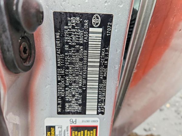 2016 TOYOTA CAMRY