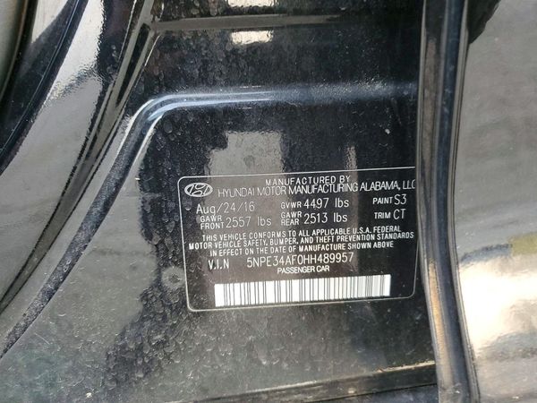 2017 HYUNDAI SONATA