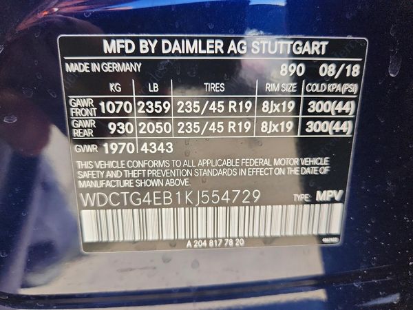 2019 MERCEDES-BENZ GLA GLA250