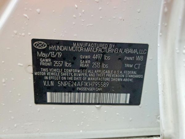 2019 HYUNDAI SONATA