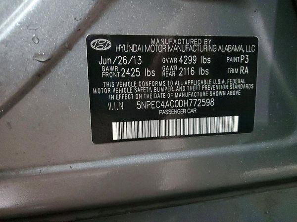 2013 HYUNDAI SONATA