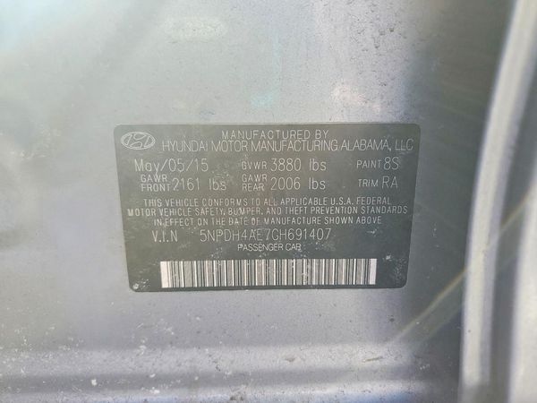 2016 HYUNDAI ELANTRA — VINS