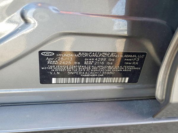 2013 HYUNDAI SONATA