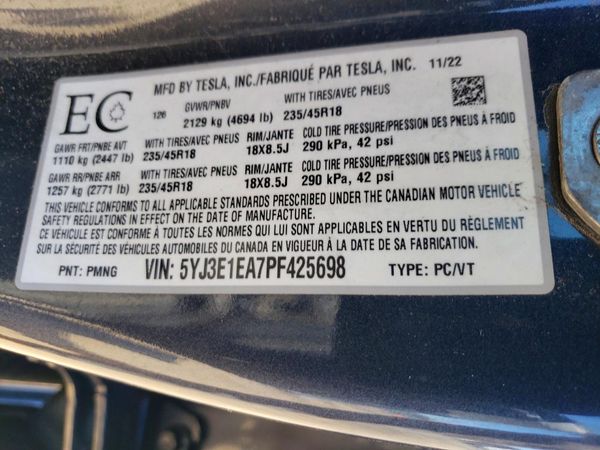 2023 TESLA MODEL 3