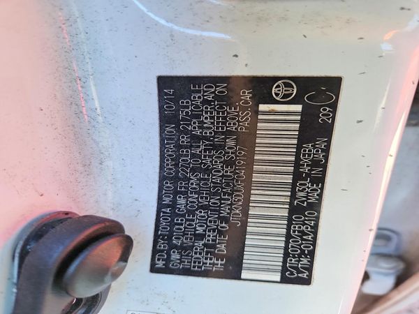 2015 TOYOTA PRIUS — VINS
