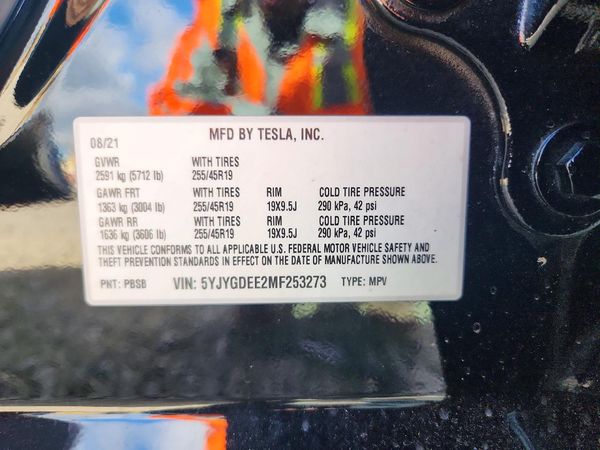 2021 TESLA MODEL Y