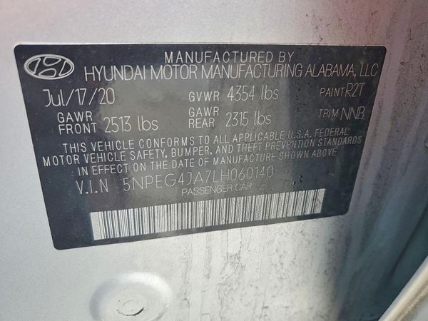 2020 HYUNDAI SONATA SE