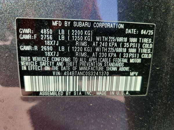 2025 SUBARU OUTBACK