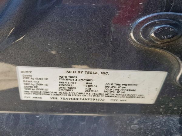 2022 TESLA MODEL Y