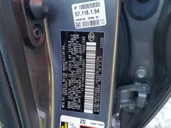 2019 TOYOTA CAMRY L/LE/SE/XLE
