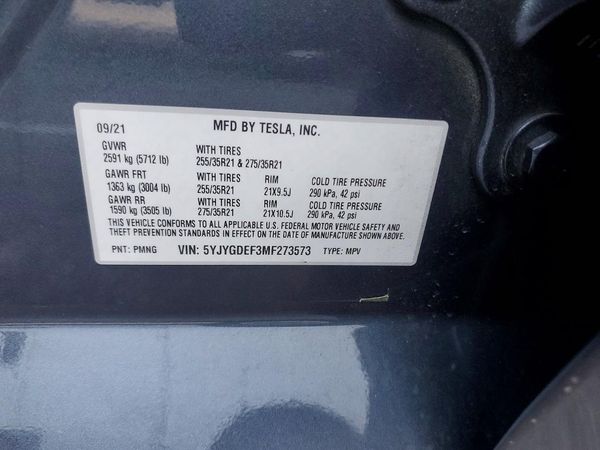 2021 TESLA MODEL Y