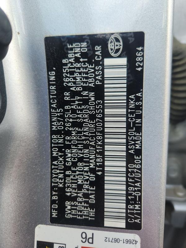 2015 TOYOTA CAMRY