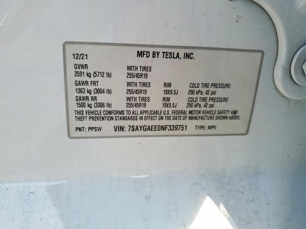 2022 TESLA MODEL Y