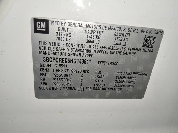 2017 CHEVROLET SILVERADO LT