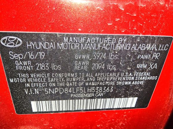 2020 HYUNDAI ELANTRA