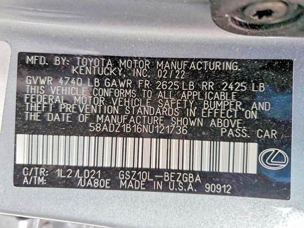 2022 LEXUS ES 350 350 Premium