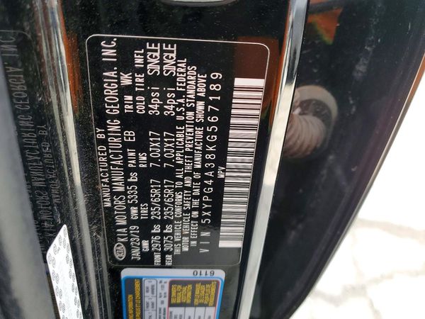2019 KIA SORENTO