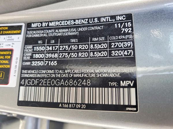 2016 MERCEDES-BENZ GL GL350-4M