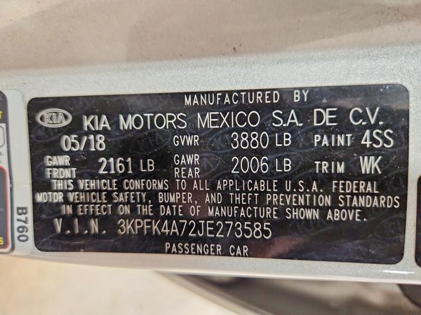 2018 KIA FORTE