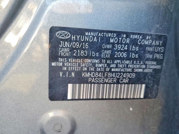 2017 HYUNDAI ELANTRA