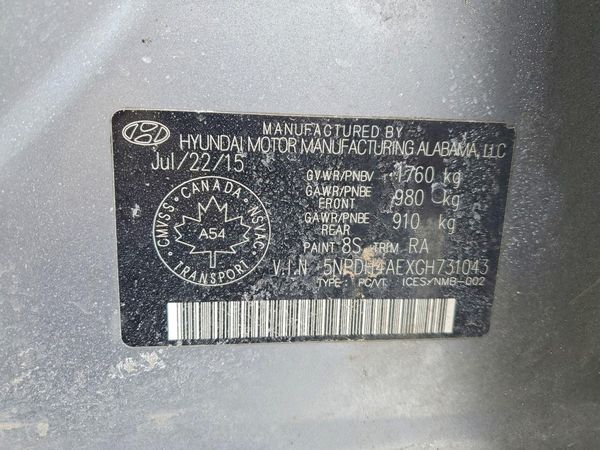 2016 HYUNDAI ELANTRA