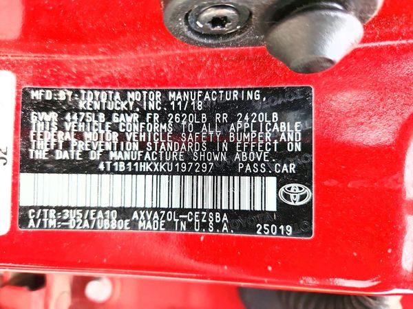 2019 TOYOTA CAMRY L/LE/SE/XLE