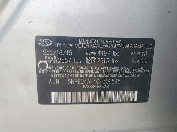 2016 HYUNDAI SONATA