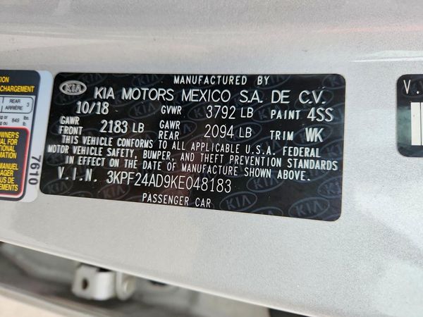 2019 KIA FORTE