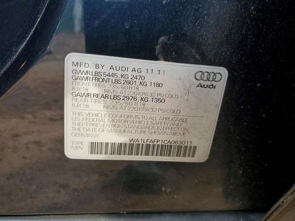 2012 AUDI Q5