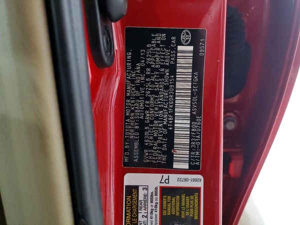 2013 TOYOTA CAMRY