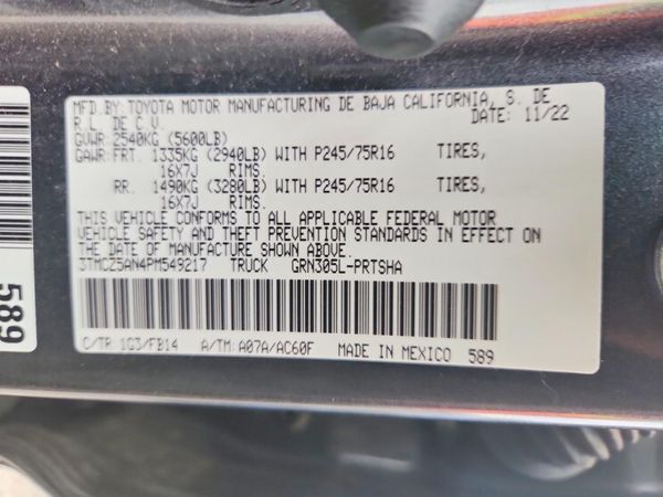 2023 TOYOTA TACOMA SR5