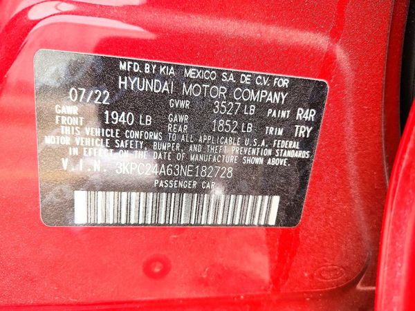 2022 HYUNDAI ACCENT