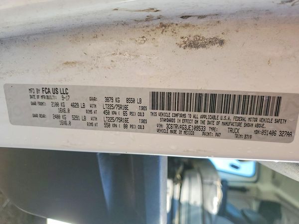 2018 RAM PROMASTER 1500