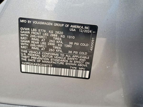 2025 VOLKSWAGEN ATLAS CROSS SPORT
