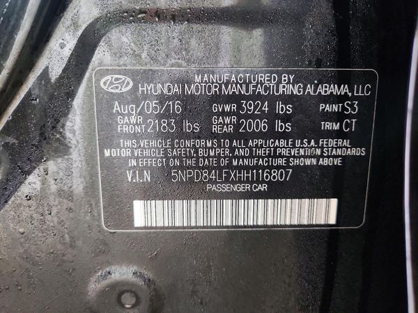 2017 HYUNDAI ELANTRA