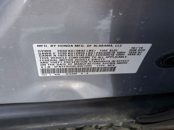 2020 HONDA PILOT EXL