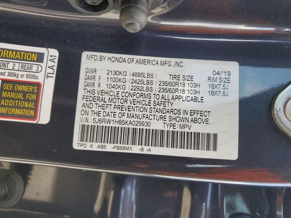 2019 HONDA CRV EX-L/EX-L Navi