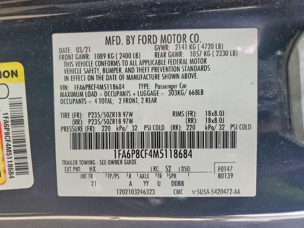 2021 FORD MUSTANG GT Coupe