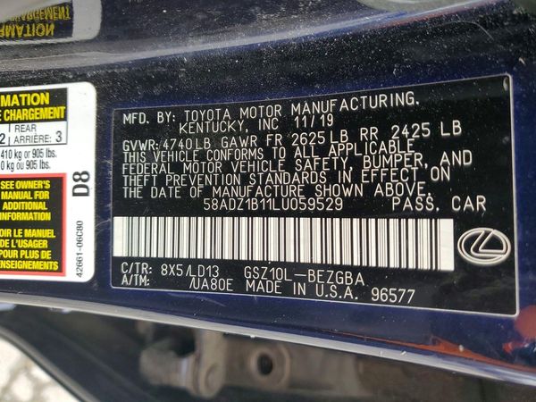 2020 LEXUS ES 350 350 Premium