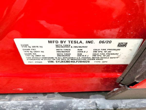 2020 TESLA MODEL X