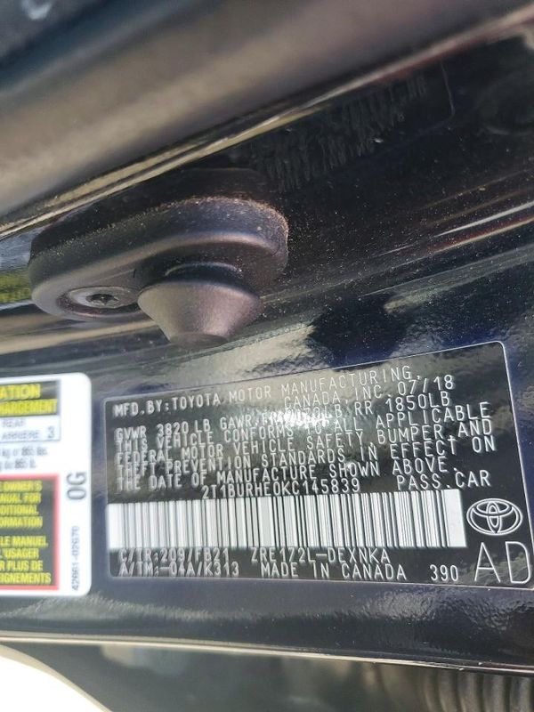 2019 TOYOTA COROLLA