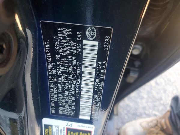 2014 TOYOTA CAMRY — VINS