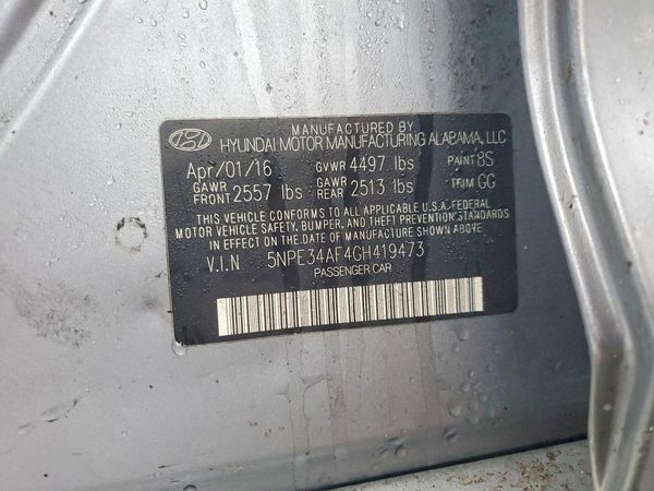 2016 HYUNDAI SONATA