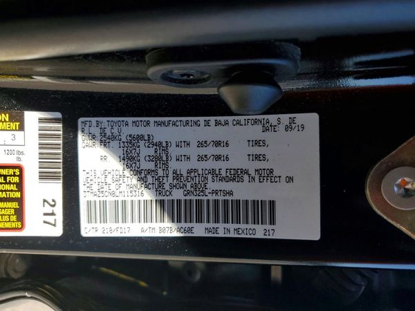 2020 TOYOTA TACOMA