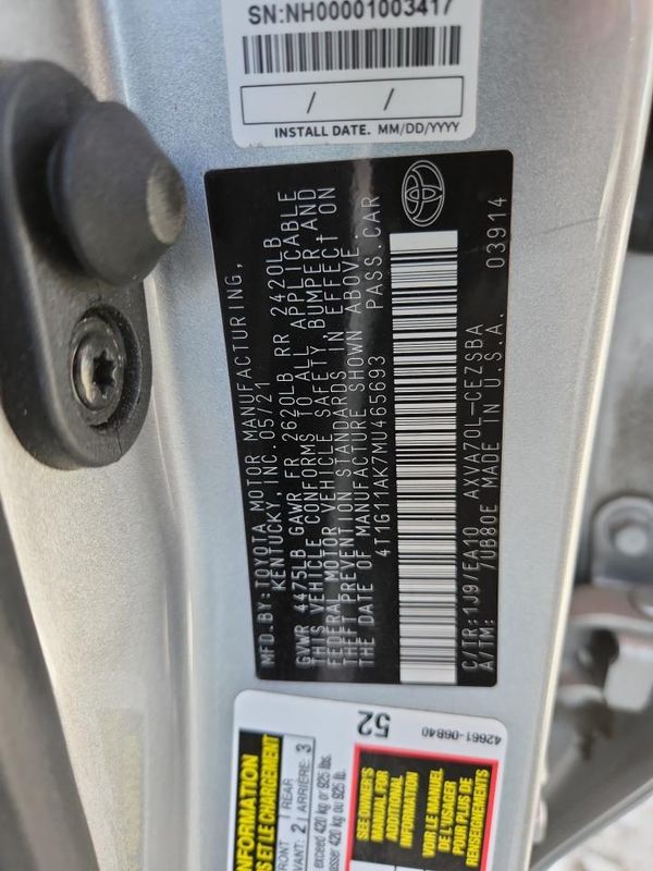 2021 TOYOTA CAMRY